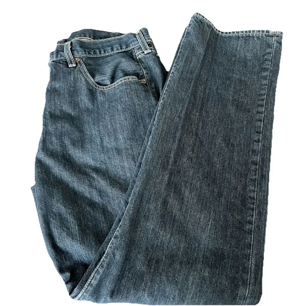 Levi's 501 Jeans Men's 38x34 Blue‎ Dark Wash Rocker Straight Button Fly Denim